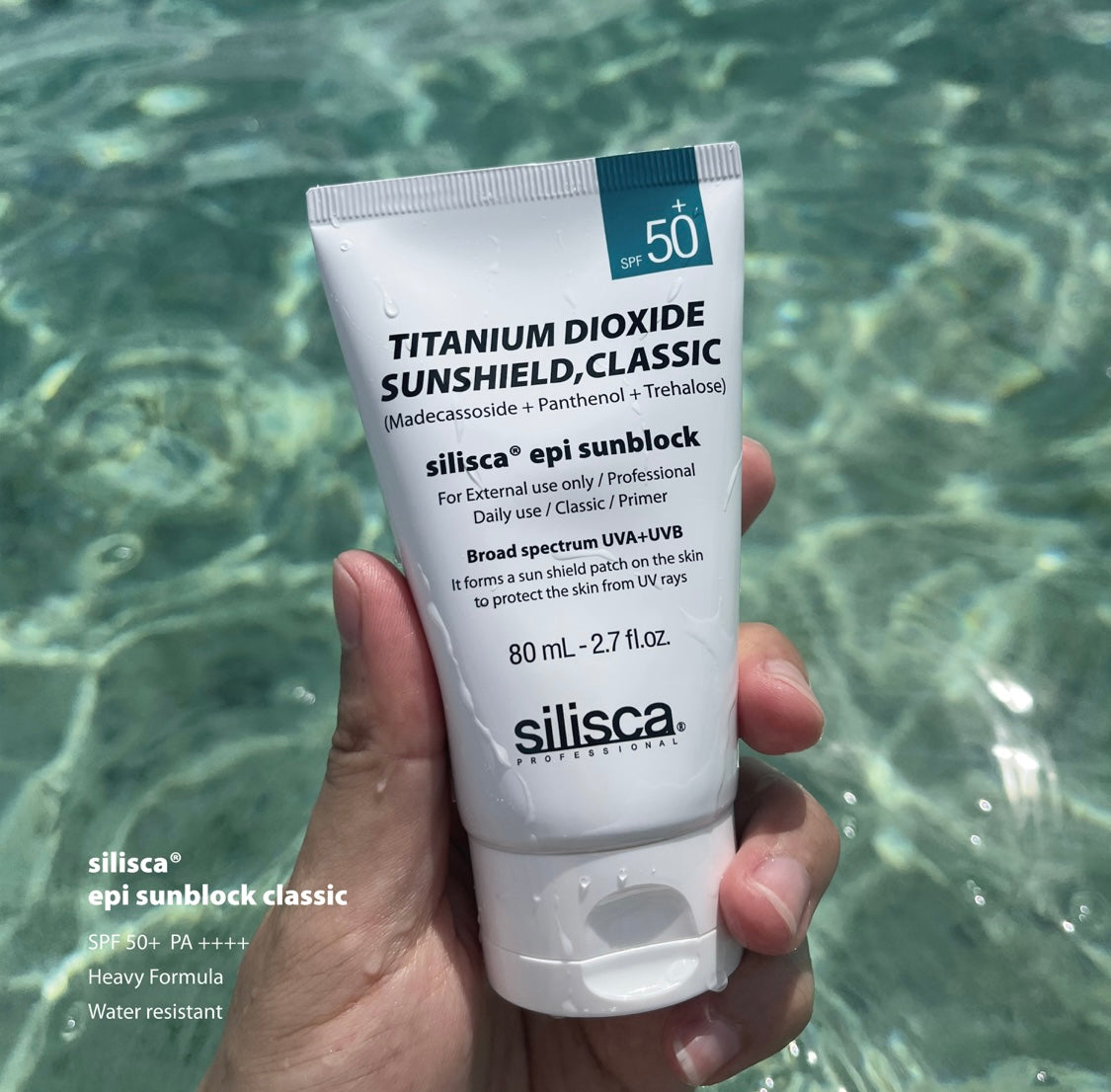 Silisca TITANIUM DIOXIDE SUNSHIELD CLASSIC 80ml SPF50+ PA++++ Sun Cream